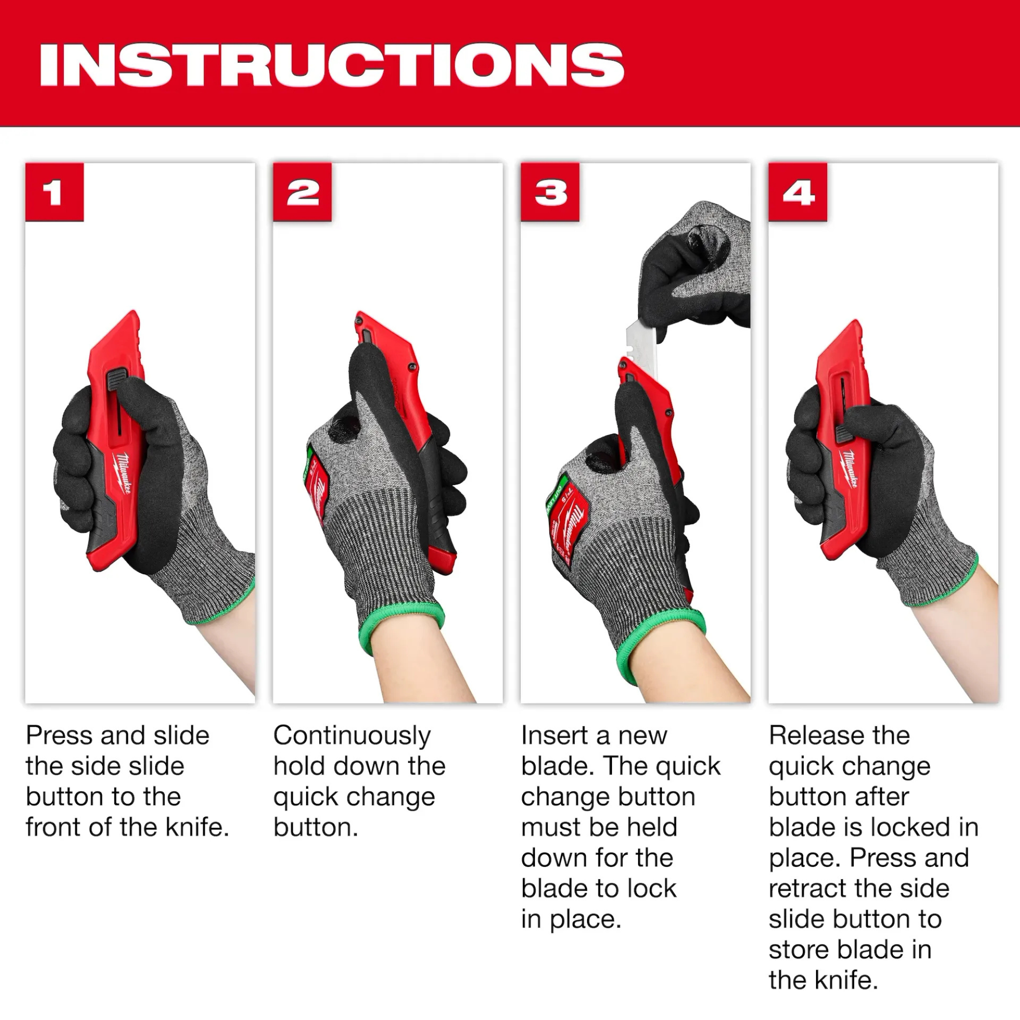 Milwaukee Side Sliding Utility Knife from Columbia Safety